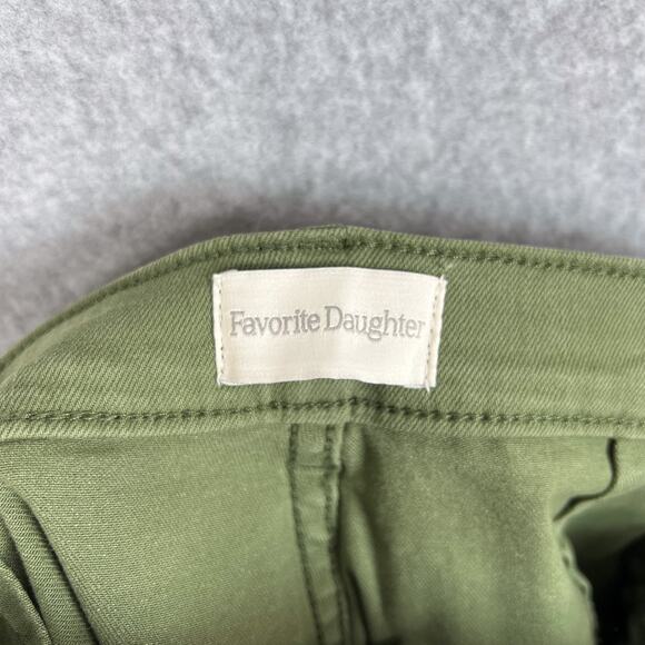 Favorite Daughter Green The Mischa Raw Hem Super High Waist Wide Leg Jean Sz 28 - Picture 9 of 12